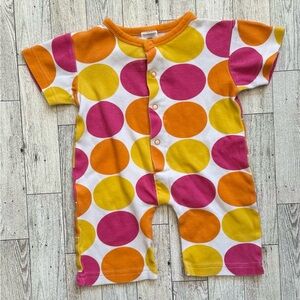 Sweet Peanut Vancouver Organic Dot Circle Bicycle Romper One Piece 12-18 Months